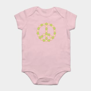 Smiley Peace Sign Baby Bodysuit